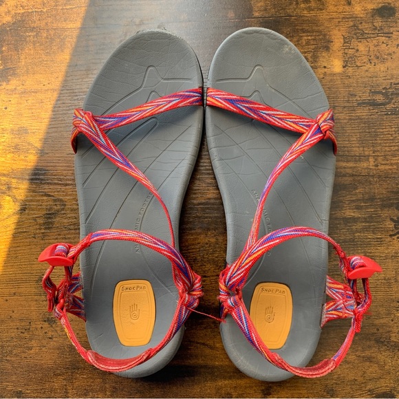 TEVA Zirra Sandals Red Straps (S/N 1000035) Women’s Size 9.5 US / 40.5 EU - Picture 10 of 11